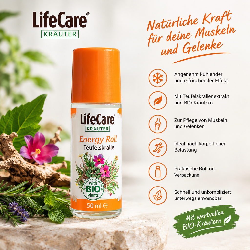 Life Care® Energy ROLL Teufelskralle mit BIO Kräutern 50 ml