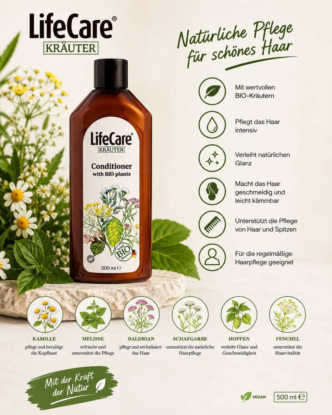 Life Care® Conditioner mit BIO-Kräutern 500 ml