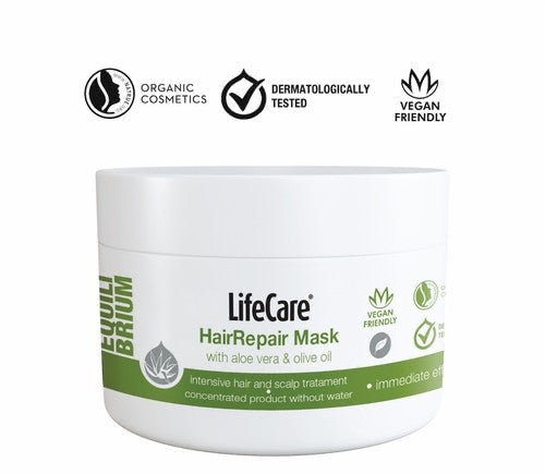 Haarmaske mit Aloe Vera und BIO-Olivenöl, EQUILIBRIUM, 200 ml, Life Care®